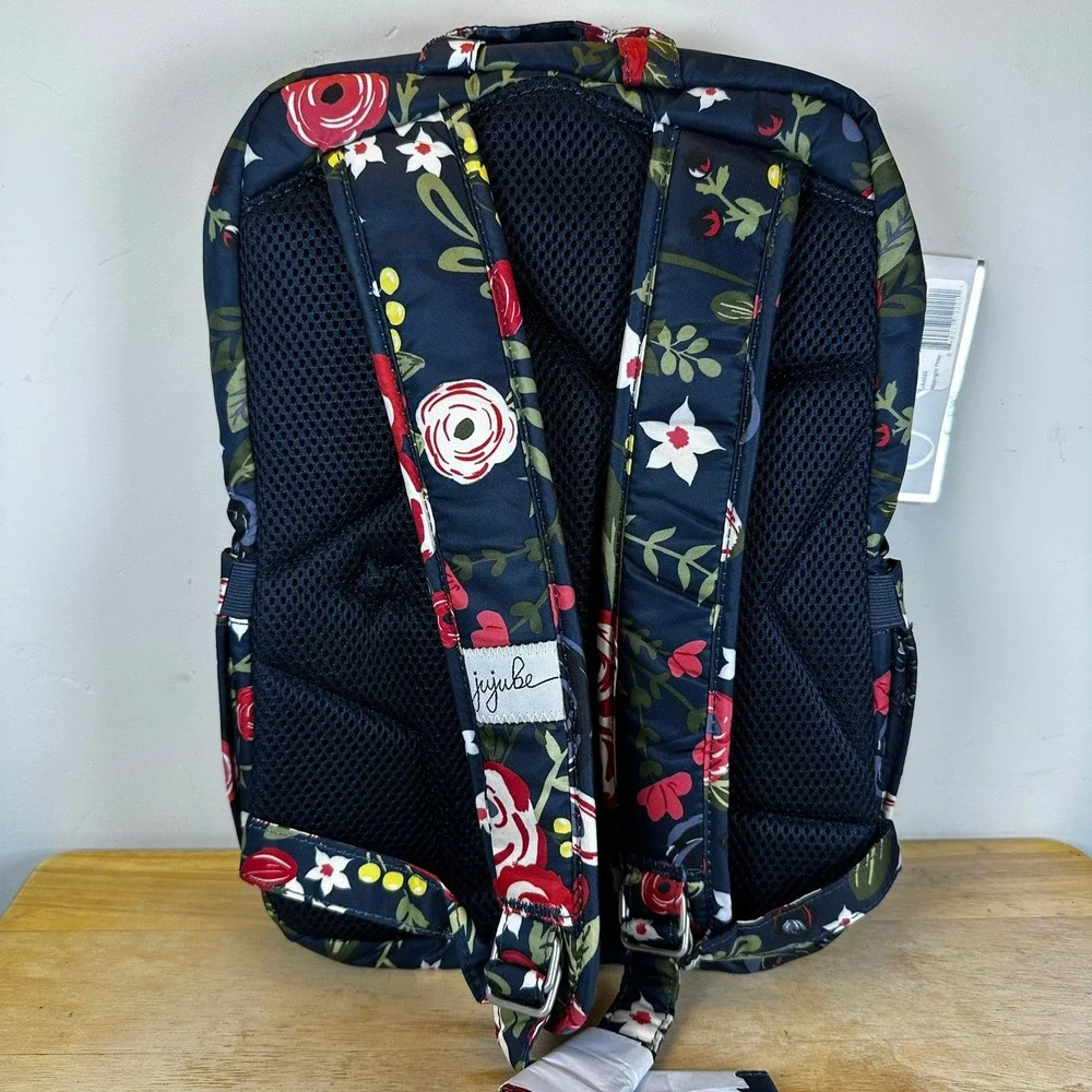 JuJuBe MiniBe Diaper Bag Backpack Navy Midnight Posy Floral Travel Baby JA4023